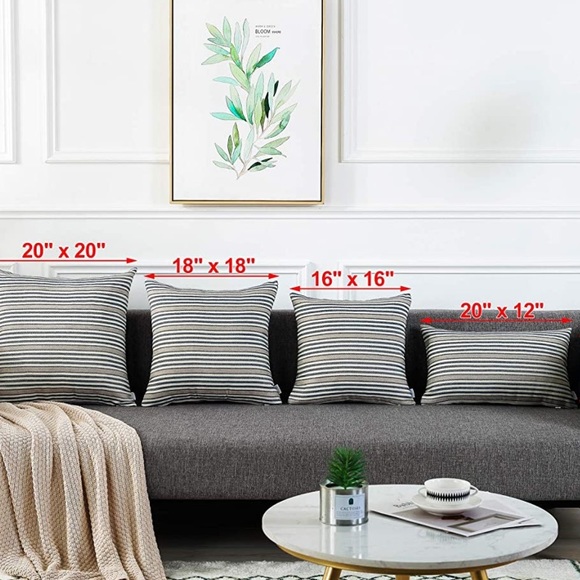 4 pc Cotton linen Throw pillow covers - Picture 2 of 3